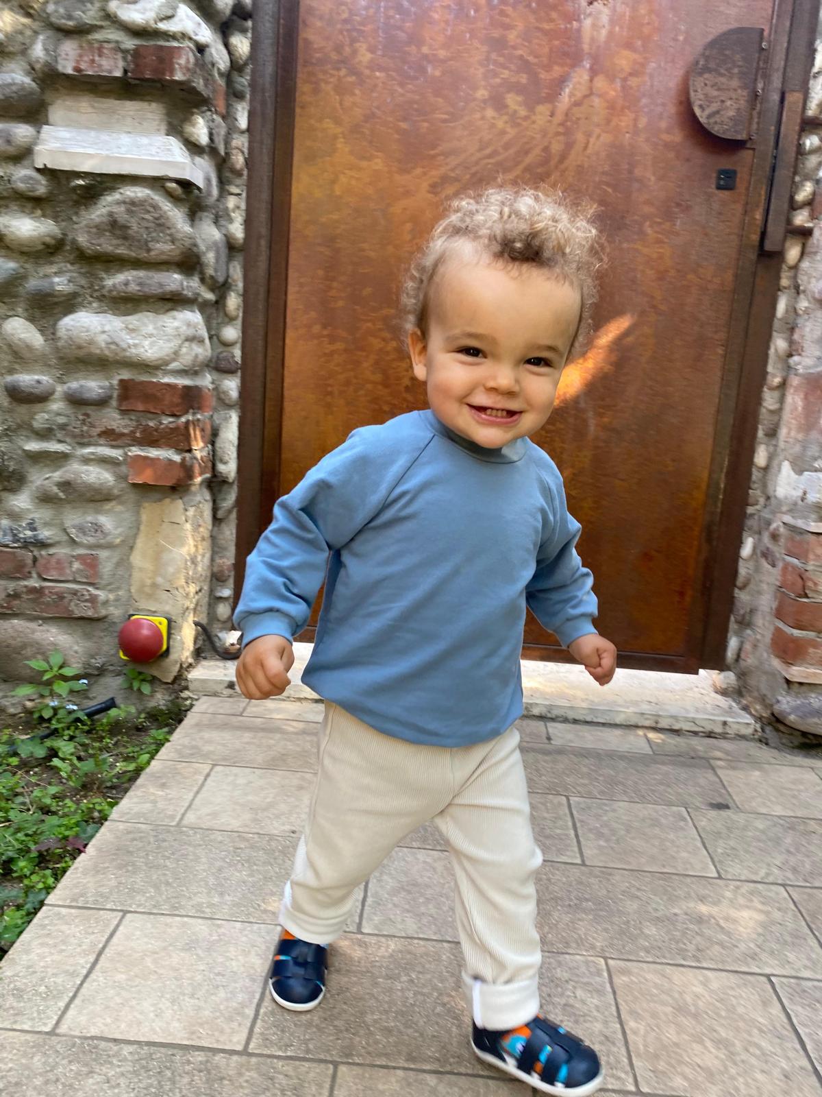 Tuta Azzurra - Felpa e pantaloni in velluto